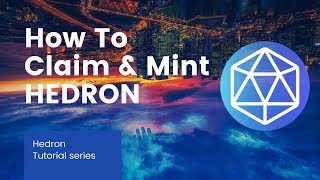 How to claim and mint Hedron on a native Hex stake [upl. by Galloway418]