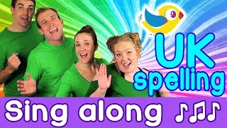 Sing Along  Colours Song for kids with lyrics UK spelling [upl. by Isayg]