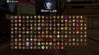 LEGO Marvels Avengers  All Characters Unlocked Complete Character Grid  Main Game [upl. by Cordova]