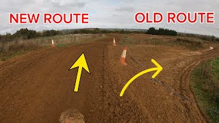 Weedon Motocross Track New Route Revealed Extra Section With Jump amp Alternate Route Around The BOG [upl. by Yraht]