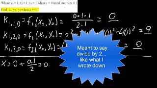 4th Order Runge Kutta Method—Set of coupled first order example [upl. by Stephens511]