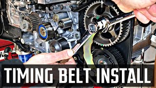 Subaru DOHC Timing Belt Kit  STEPBYSTEP Guide [upl. by Nehr83]