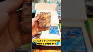 You can get all three Kanto Pokémon starter promos from a single box pokemon pokemoncards [upl. by Gorga]