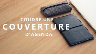 COUDRE UNE HOUSSE DAGENDA EN SIMILI  TUTO RENTRÉE [upl. by Nivrag]