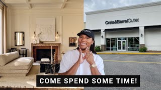 VLOG  SHOP WITH ME  CRATE amp BARREL  CB2  POTTERY BARN OUTLET  SIGNED ANDREA [upl. by Arhsub22]