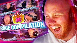 TIMTHETATMAN REACTS TO A FALL GUYS RAGE COMPILATION [upl. by Adnuhsed]