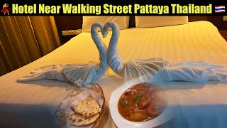 Pattaya hotels near walking street 💃Affordable Hotel In Pattaya Thailand 🇹🇭 Indian Food In Thailand [upl. by Ymmik]