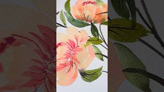 NOVEMBER Birth Month Flower PEONY watercolorpainting watercolor [upl. by Kissner]