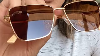 SOJOS Trendy Polarized Cat Eye Sunglasses Review [upl. by Masao]