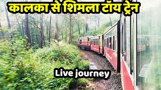 ShimlaKalka Toy Train Live Journey in Heavy Snowfall 🌨 [upl. by Nauqat534]