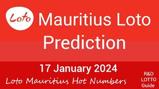 Loto Mauritius Prediction For 17 January 2024  Mauritius Loto Hot Numbers 17012024 [upl. by Lerej1]