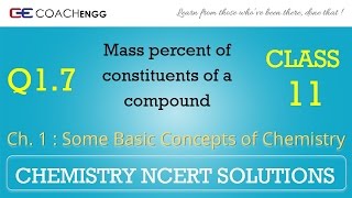 Some Basic Concepts of Chemistry Q17 Chapter 1 NCERT solutions CHEMISTRY Class 11 [upl. by Noroj]