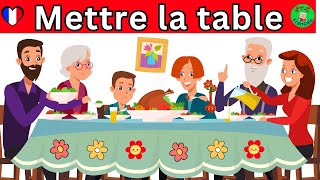 Vocabulaire à table  French vocabulary  Cuisine et couverts [upl. by Nilved832]