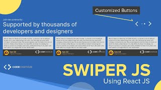 Swiper In React  How To Use Custom Navigation amp Pagination Buttons Using SwiperJS 🚀 ReactJS Swiper [upl. by Checani997]