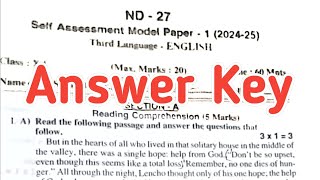 AP Class 10th English Self Assessment Model Paper 1 2024  English 10th Self Assessment full answer [upl. by Kylen]