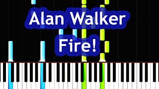 Alan Walker  Fire feat YUQI GIDLE JVKE Piano Tutorial [upl. by Antonius183]