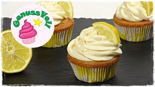 🍋feine ZITRONEN CUPCAKES🍋 mit Lemon Curd 😍😍😍 mit leckerem FrischkäseZitronenFrosting 🤤🤤 [upl. by Erlewine986]