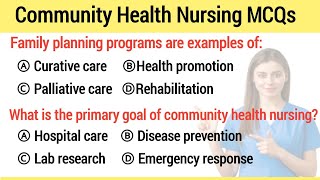 Community health nursing mcq  Mhsrb staff nurse officer mcq 2024 [upl. by Jovia]