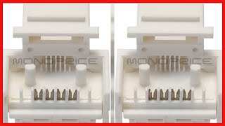 Monoprice RJ11 Toolless Keystone Jack White 107288 [upl. by Esiocnarf]