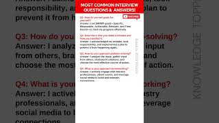 Most Common Job Interview Questions and Answers [upl. by Knowlton]