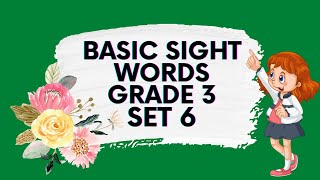 BASIC SIGHT WORDSGRADE 3SET 6 [upl. by Sylirama863]