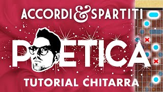 POETICA Tutorial Chitarra  Cesare Cremonini [upl. by Enelie]