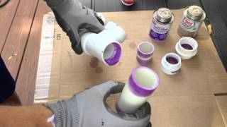 How to use PVC Primer and Cement to join PVC Pipe [upl. by Ganny97]