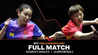 FULL MATCH  Qian Tianyi vs Wang Manyu  WS QF  WTTFukuoka 2024 [upl. by Llevad253]