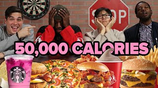 We Tried To Eat 50000 Calories In 24 Hours [upl. by Karlotte845]