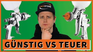 WIR SIND BAFF Unsere günstige Lackierpistole im Test Der Lackierpistolen Vergleich  LACKSTORE [upl. by Herates]