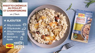 MAGGI® Recette Facile  Risotto crémeux au poulet et champignons [upl. by Niamrahc]