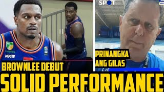 BROWNLEE DEBUT PELITA JAYA SOLID PERFORMANCE  COACH TIM CONE PRANGKA SA GILAS [upl. by Anirrok]