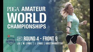 2022 PDGA Amateur Worlds  R4F9  FA1 Lead  Liu M Lynds J Lynds Kristínardóttir [upl. by Lucienne]