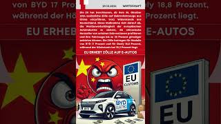 EU gegen China Zollhammer auf EAutos  Wochenbericht 281003112024 [upl. by Orion]