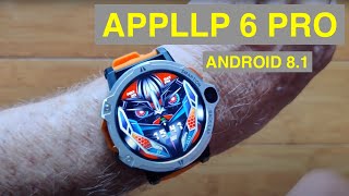 LOKMAT APPLLP 6 PRO Round Android 81 Dual Cams 4GB64GB 4G Smartwatch Unboxing and 1st Look [upl. by Trik]