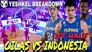 Gilas Vs Indonesia 1st Half Breakdown MATINDING ARMAS ni Kai Sotto SKYHOOK Grabe ang potential [upl. by Suoivatnom]