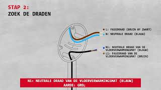 Thermostaat elektrische vloerverwarming aansluiten [upl. by Coralyn]