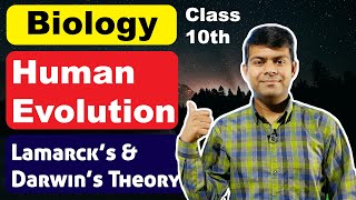 Human Evolution  Lamarck and Darwin Theory of Evolution  Biology Class 10th 2024 Exam [upl. by Morrell]