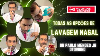 Todas as 5 opções de lavagem nasal com soro Lavar o nariz em bebe criança e adultos com catarro [upl. by Sissie]