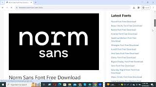 How to download and install Norm Sans Font Free Download viral youtube [upl. by Jablon420]