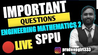 🔴LIVE  IMPORTANT QUESTIONS OF ENGINEERING MATHS 2ENDSEM  PRADEEP GIRI SIR [upl. by Anavrin]