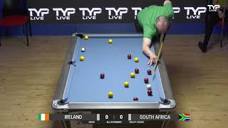 Ireland v South Africa  Mens  2024 BI World Blackball Championship Bridlington Spa [upl. by Leimaj]