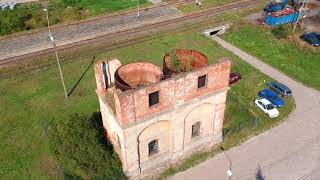 Tu mieszkam  Lubaczów wieża ciśnień PKP  budowa basenu z lotu ptaka dron [upl. by Klecka]