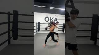 Spinning Backfist Combo  Try this one out training athlete fightcampconditioning [upl. by Lenoyl]