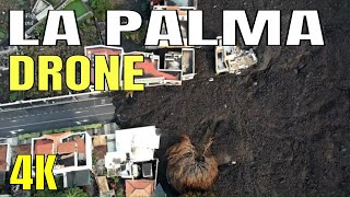 La Palma Situation in La Laguna on 301121 4K Drone at 60 FPS [upl. by Cran]