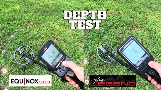 NOKTA LEGEND vs MINELAB EQUINOX 900  DEPTH TEST WITH GENERAL SETTINGS [upl. by Garnette]