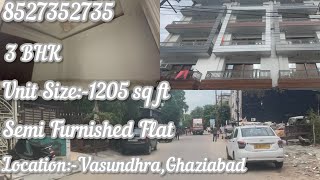 3 BHK 1205 sq ft Semi Furnished Flat for sale in Vasundhra Ghaziabad [upl. by Ramahs]