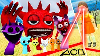 SQUID GAME WITH ALL NEW SPRUNKI FAMILY ORIGINAL amp HORROR in Garrys Mod [upl. by Spike791]