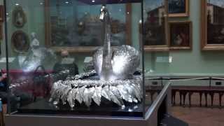 Silver Swan ClockworkAutomaton made abt1772 Bowes Museum Barnard Castle County Durham 52014 [upl. by Tudela614]