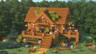 Minecraft How to Build an Aesthetic Spruce House  Tutorial [upl. by Nyer]